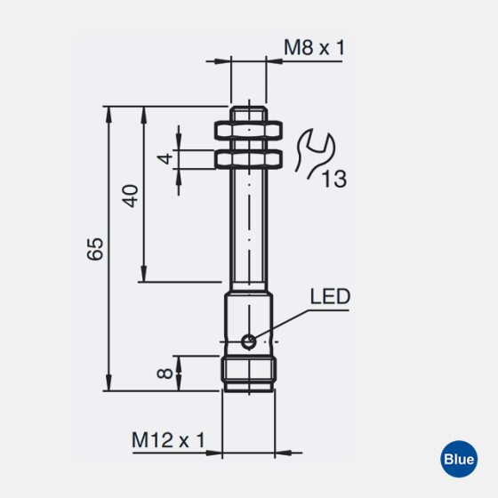Sensor Indutivo 2mm M8 PNP NA NBB2-8GM40-E2-V1 - Imagem 2