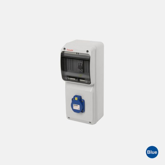 Quadro de Tomadas ABS 305x125x107 IP65 para 6 Disjuntores 3927 - Imagem 2