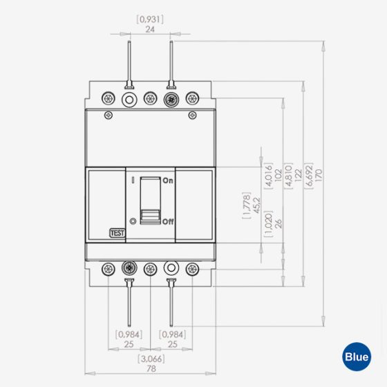 Disjuntor Termomagnético DWB160N63-3DX 63A 3 polos - Imagem 5