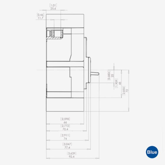Disjuntor Termomagnético DWB160N63-3DX 63A 3 polos - Imagem 4