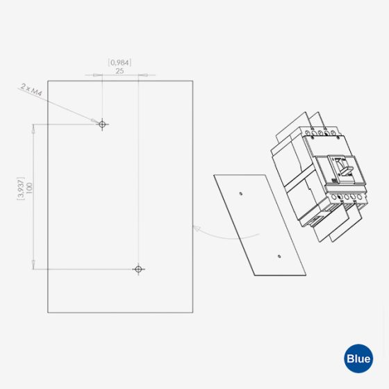 Disjuntor Termomagnético DWB160N63-3DX 63A 3 polos - Imagem 3