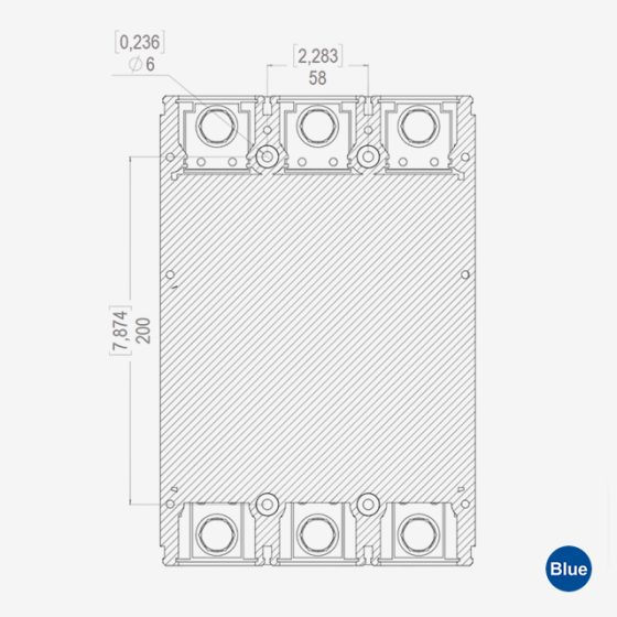 Disjuntor DWP630L-600-3 600A 3 Polos 35kA - Imagem 3