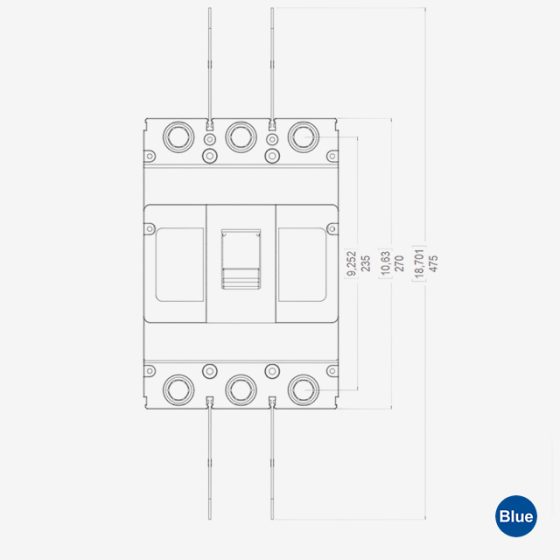 Disjuntor DWP630L-600-3 600A 3 Polos 35kA - Imagem 4