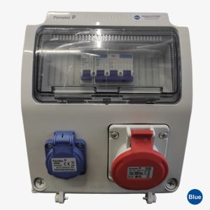 Painel de Tomadas Duplo 20A 250V / 16A 415V Com Disjuntor