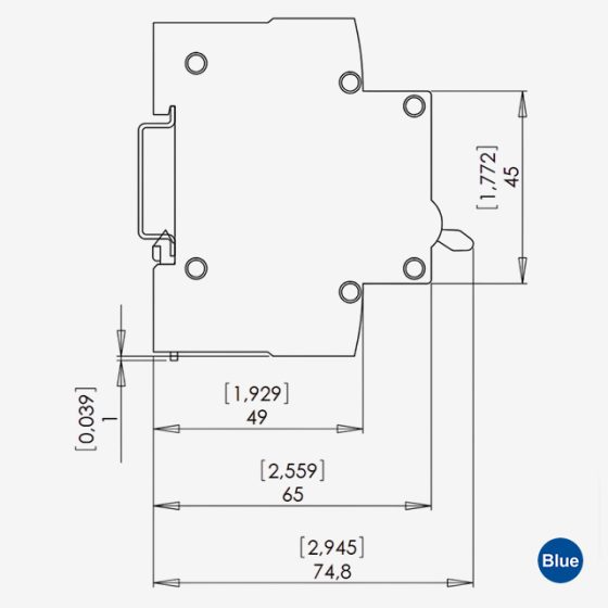 Mini Disjuntor MDW-C20-2 Curva C 20A 2 Polos - Imagem 4